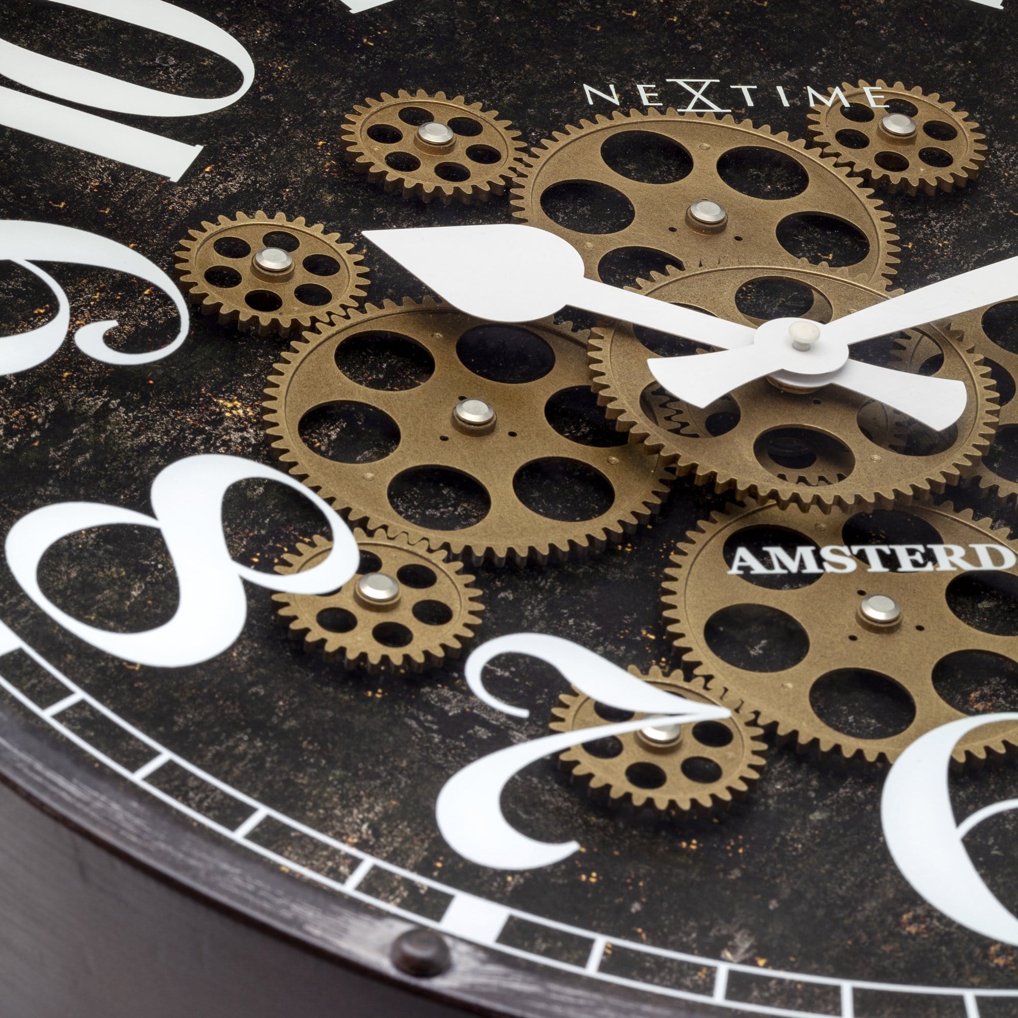 nextime-henry-wanduhr-50-cm-mit-beweglichen-zahnr-dern-schwarz image 5