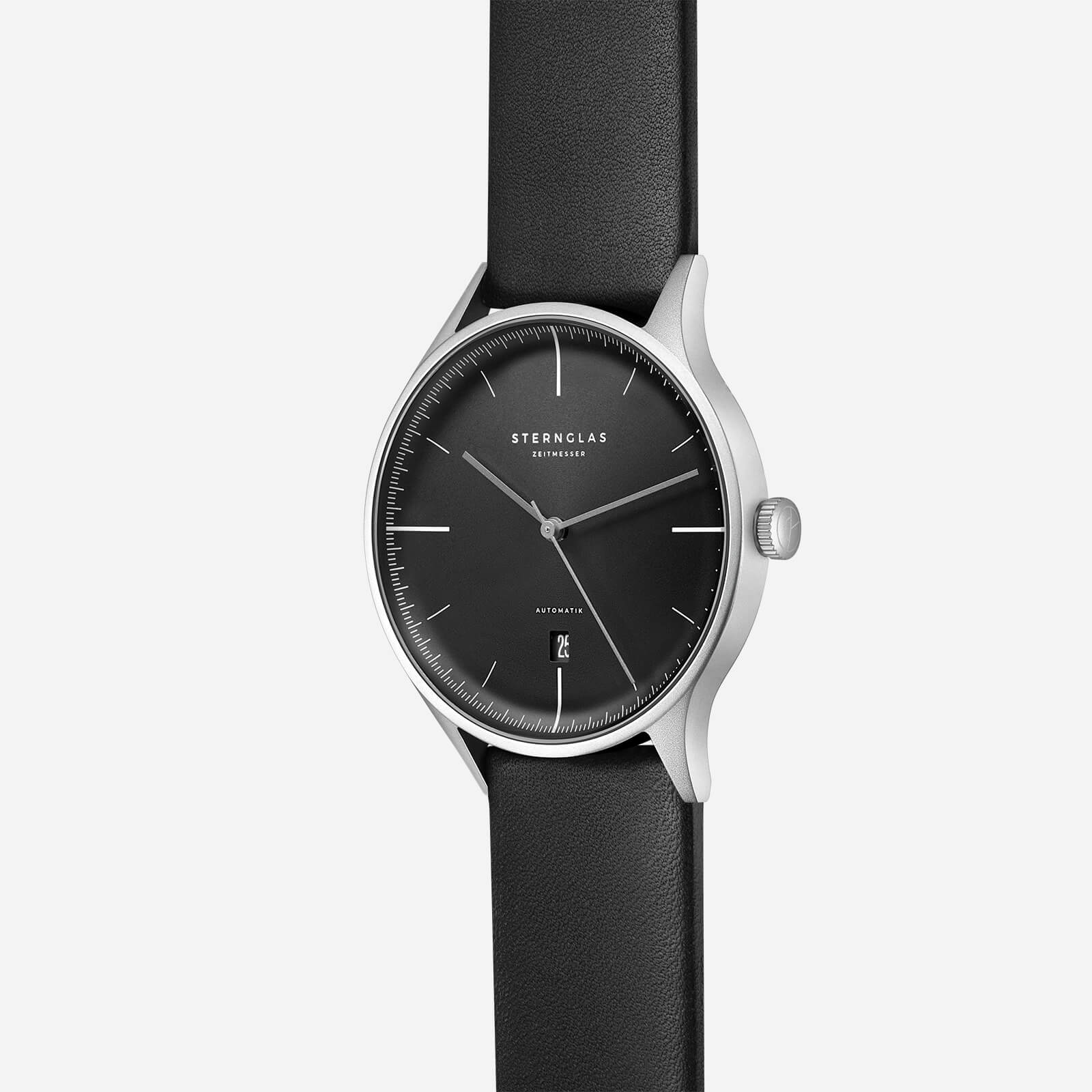 sternglas-asthet-automatik-herrenuhr-40-mm-anthrazit-leder image 3
