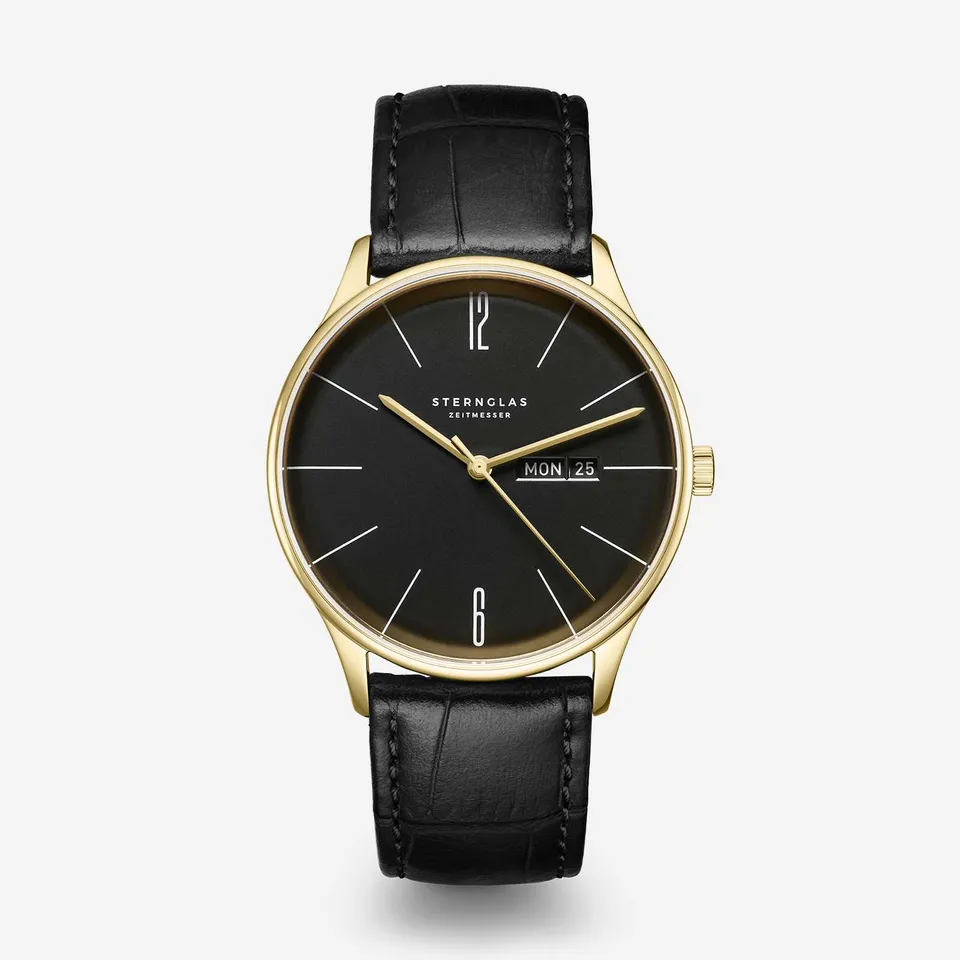 sterngas-berlin-pianoschwarz-unisex-uhr-38-mm-leder image 1