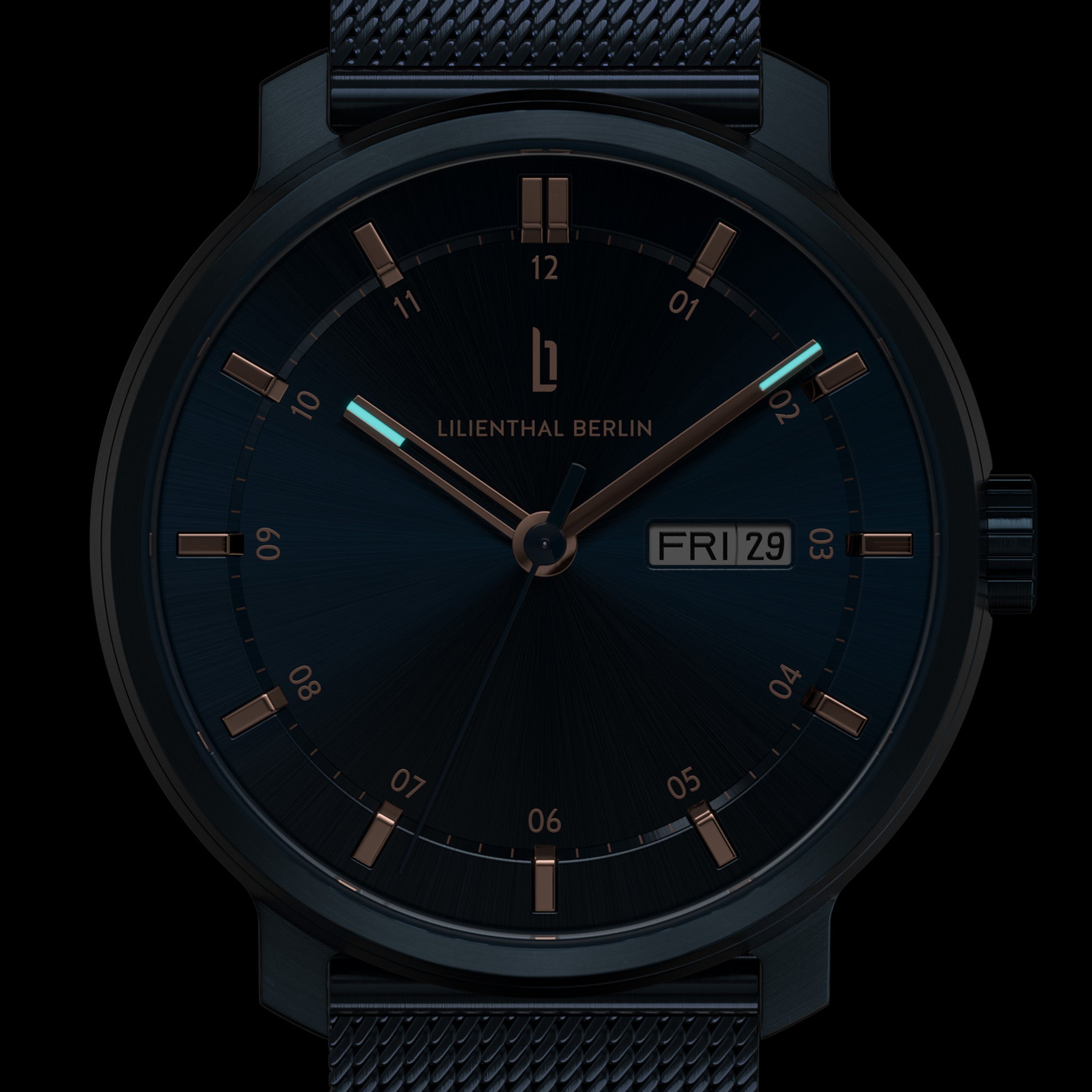 lilienthal-berlin-neolux-day-date-automatikuhr-blue-rose-gold-42-mm image 7