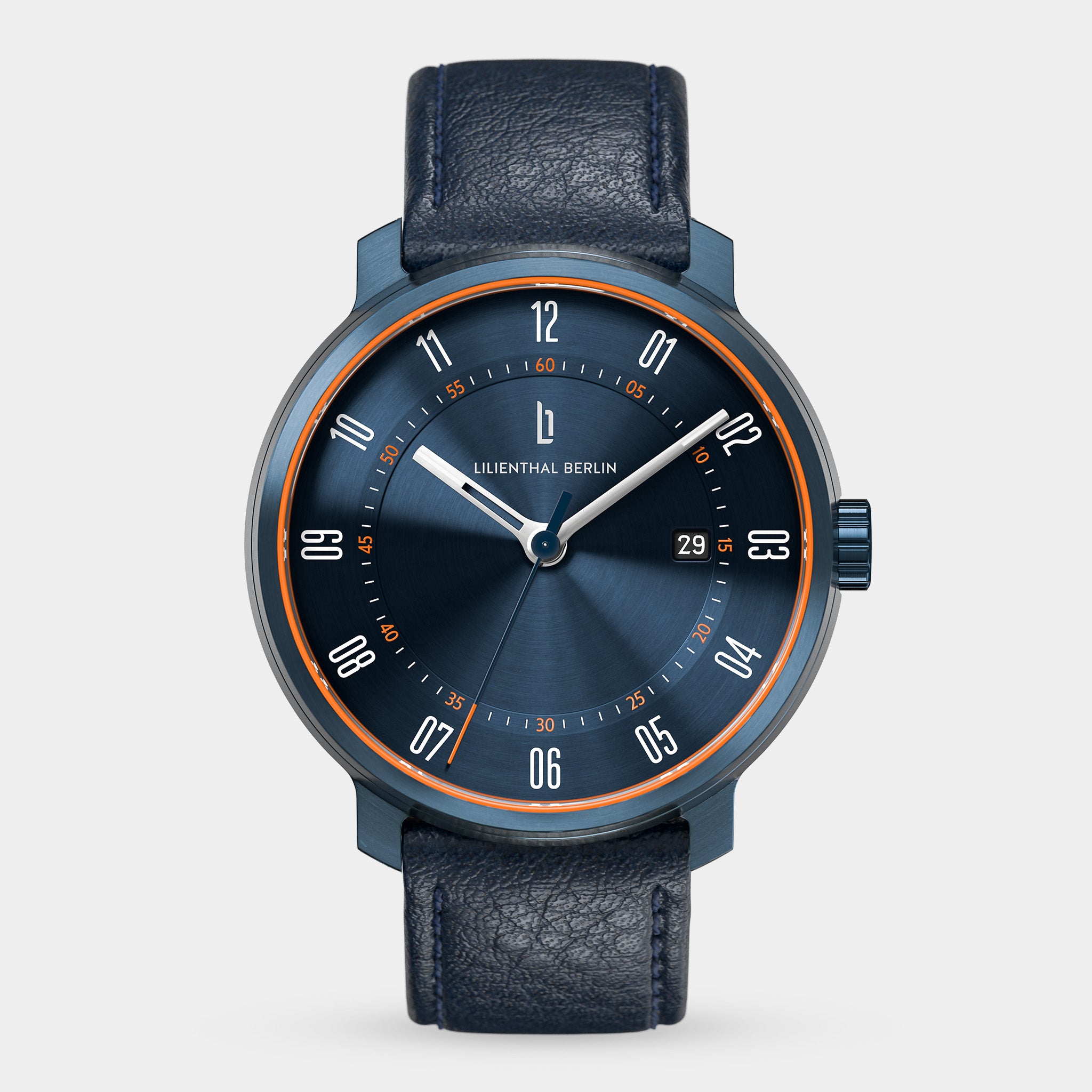 lilienthal-berlin-neolux-automatikuhr-blue-orange image 1