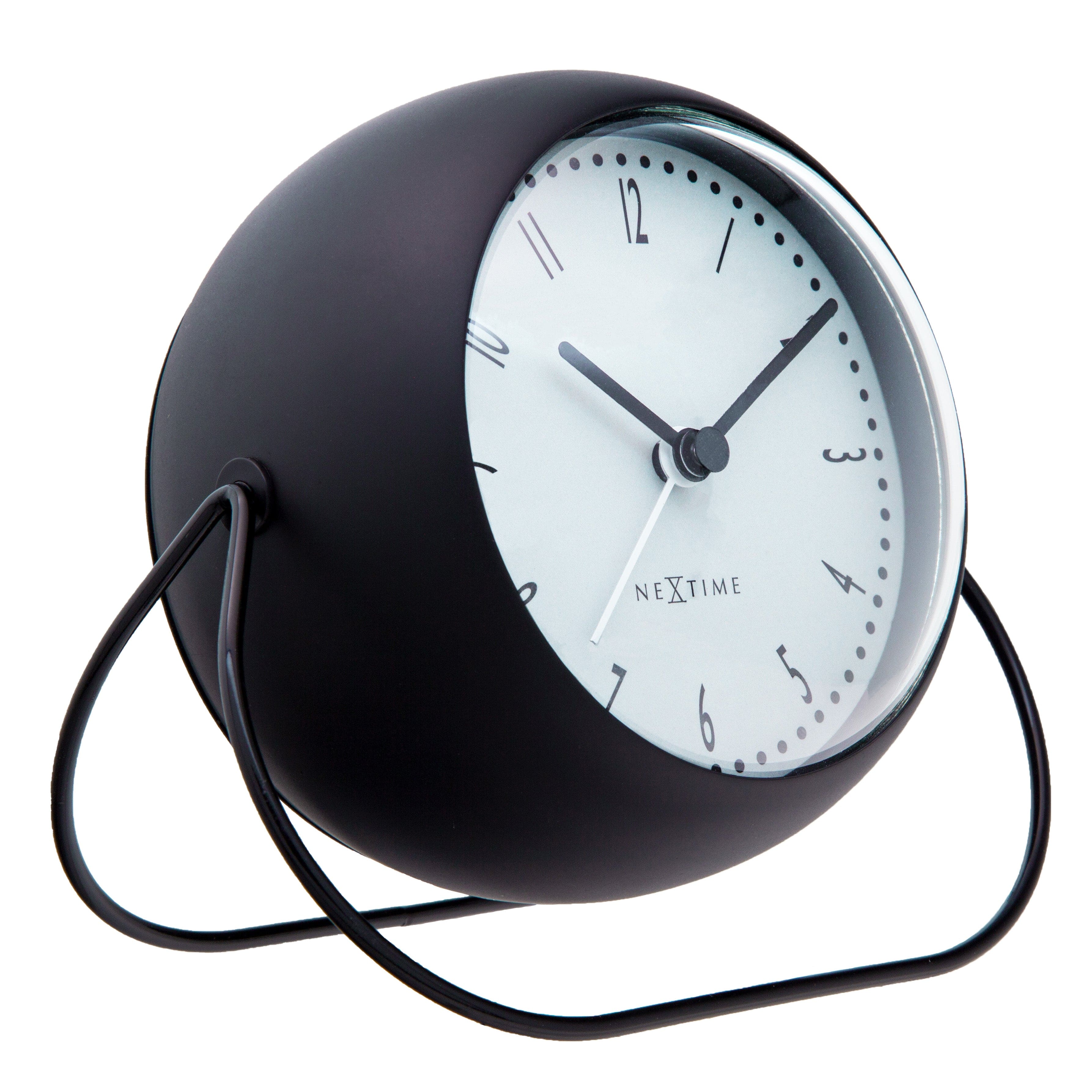 nextime-bubble-alarm-wecker-14x12x8-cm-metall-schwarz-silent image 2