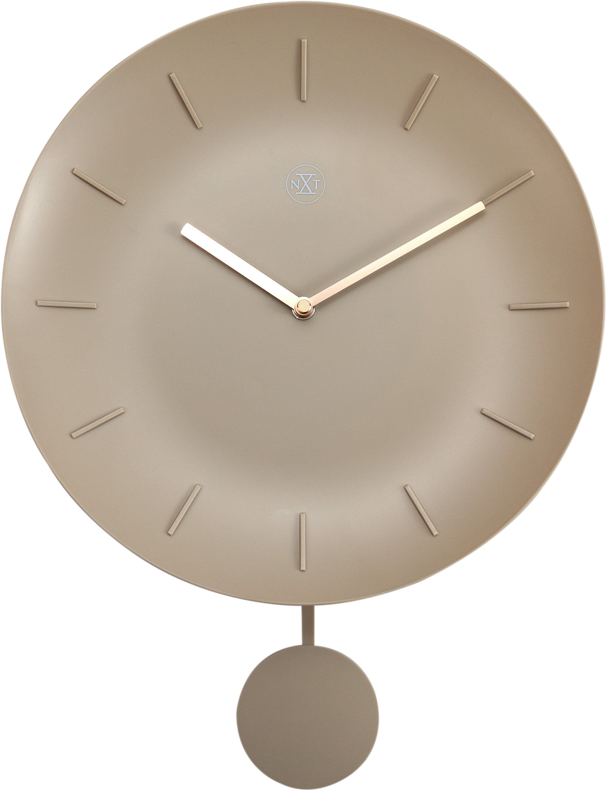 nextime-bowl-wanduhr-kunststoff-30-cm-pendel-gold-zeiger image 2