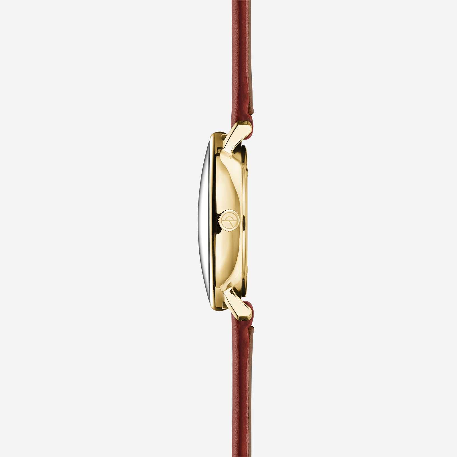 sternglas-naos-xs-edition-flora-damenuhr-33-mm-gold-hibiskus-leder image 5