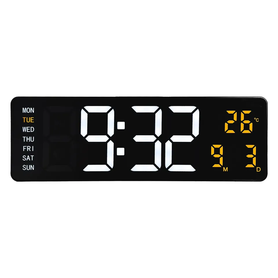 nextime-super-digi-digital-wanduhr-wecker-38-8-cm-schwarz-abs image 1