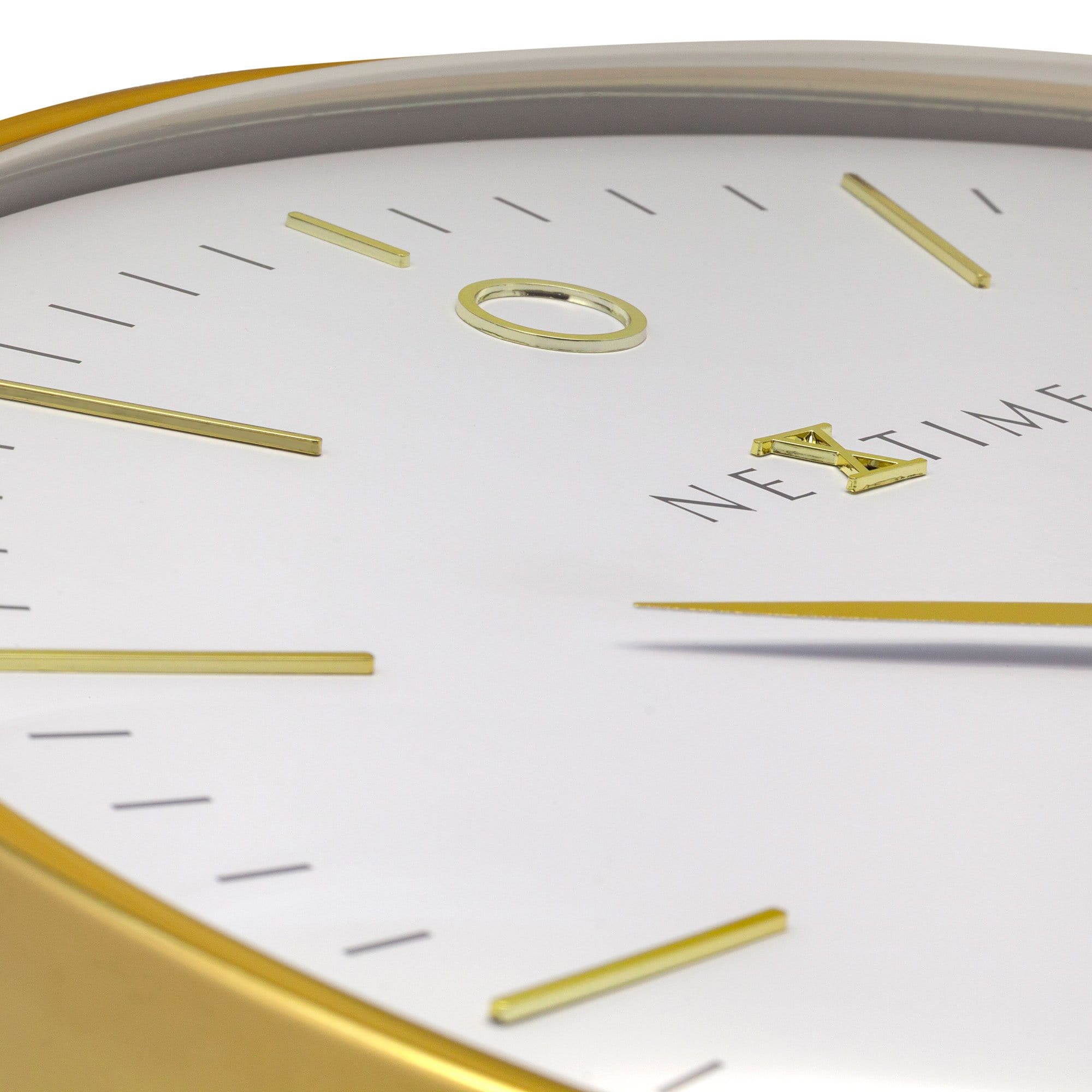 nextime-glamour-wanduhr-40-cm-metall-gew-lbtes-glas-wei-es-zifferblatt-goldfarbe image 7