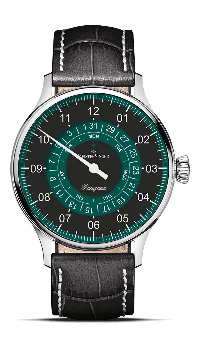 meistersinger-pangaea-day-date-armbanduhr-schwarz-mit-petrol image 1