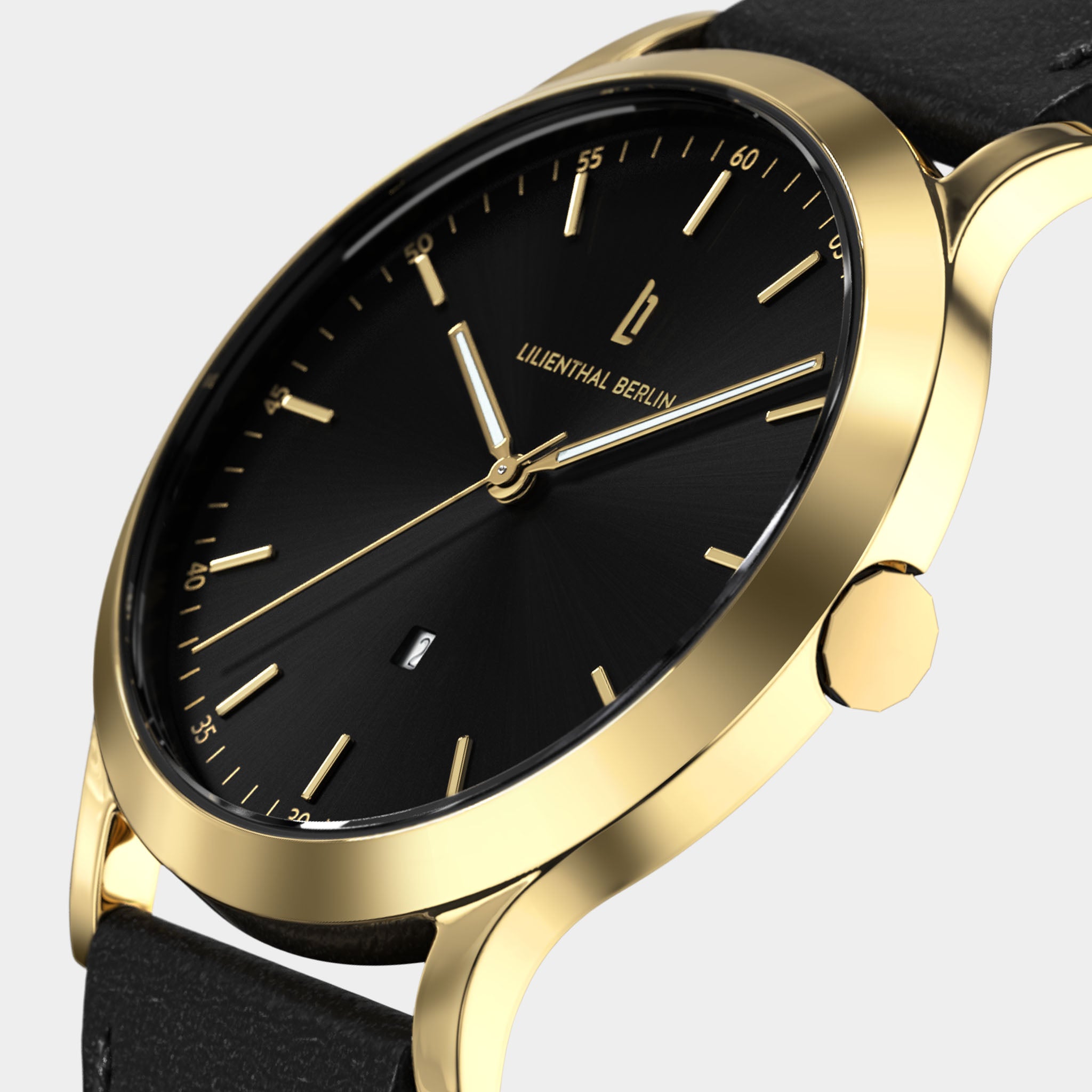 lilienthal-berlin-huxley-gold-black-40-mm-superluminova-wechselarmband image 2