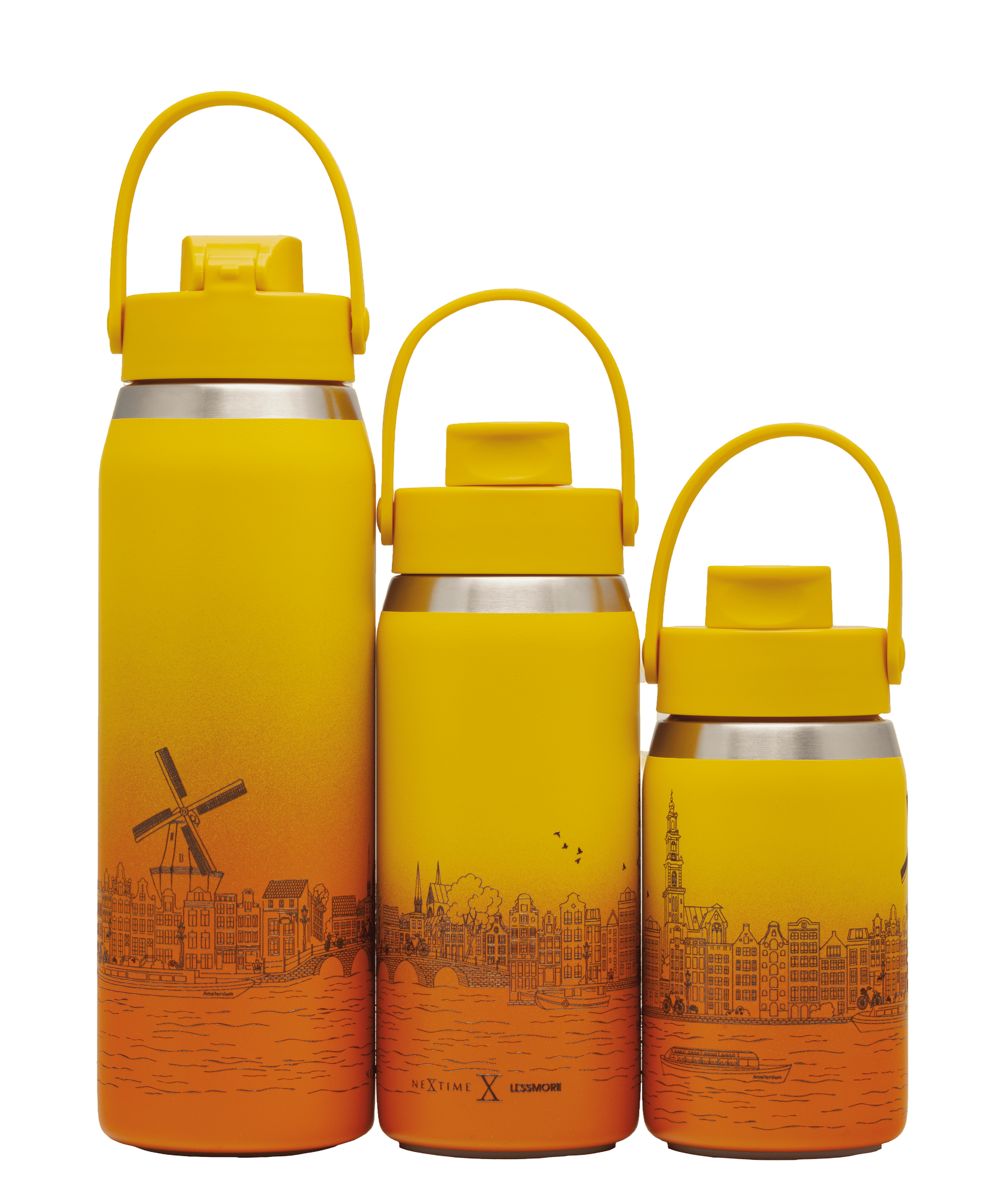 nextime-skyline-bottle-amsterdam-thermosflasche-710-ml-tulip-yellow image 3