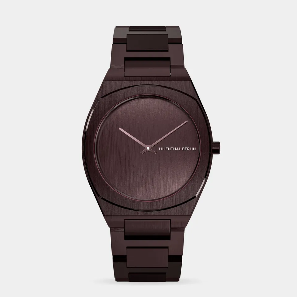 lilienthal-berlin-nuvora-mono-burgundy-minimaluhr-34-mm image 1