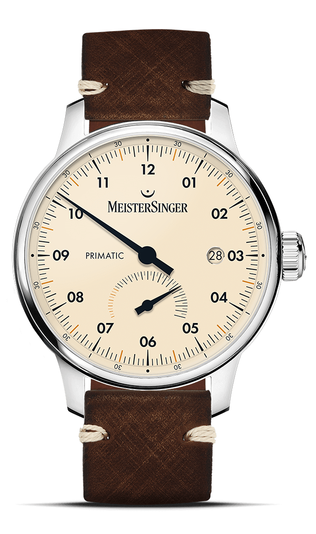 meistersinger-primatic-elfenbein-automatik-einzeiger-armbanduhr image 1