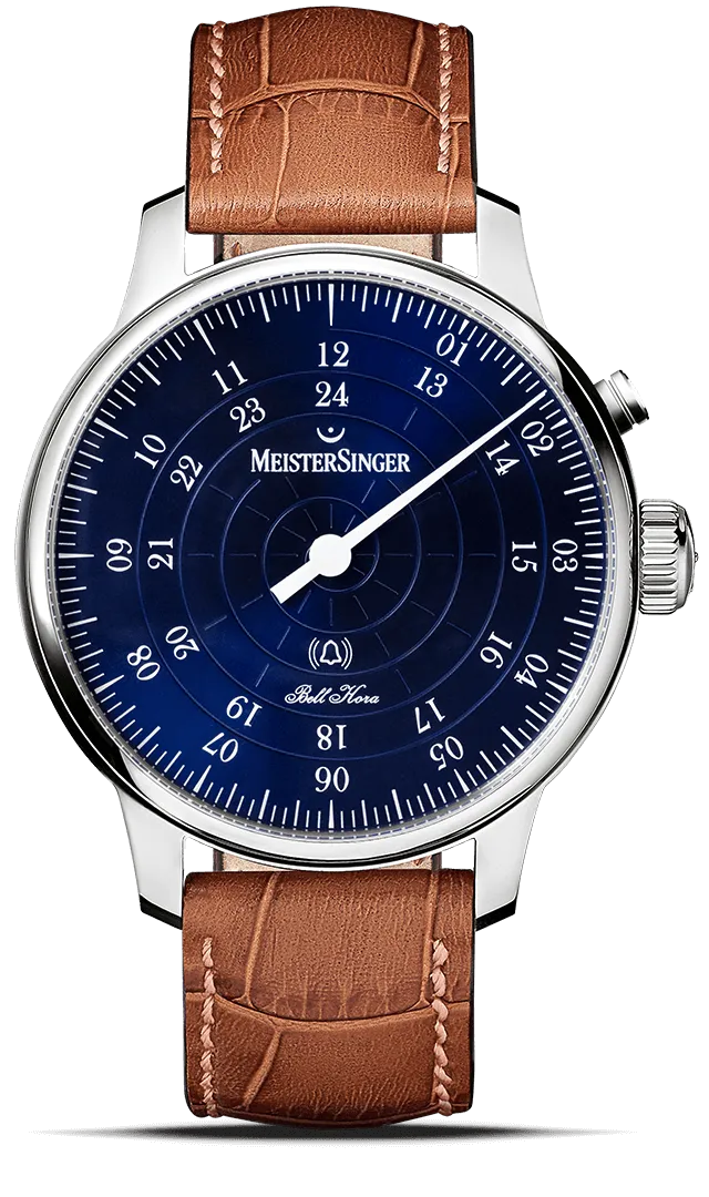 meistersinger-bell-hora-armbanduhr-sonnenschliff-blau image 1