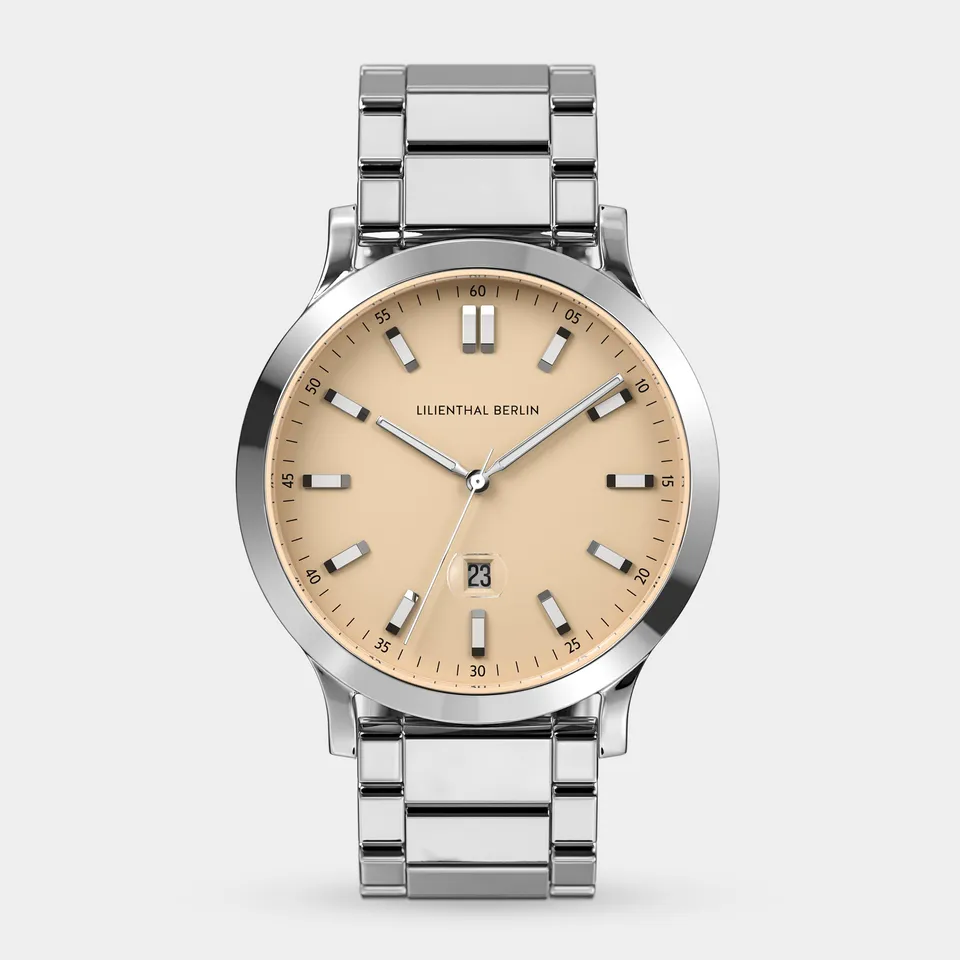 lilienthal-berlin-huxley-ii-sandbeige-armbanduhr-40-mm-superluminova image 1