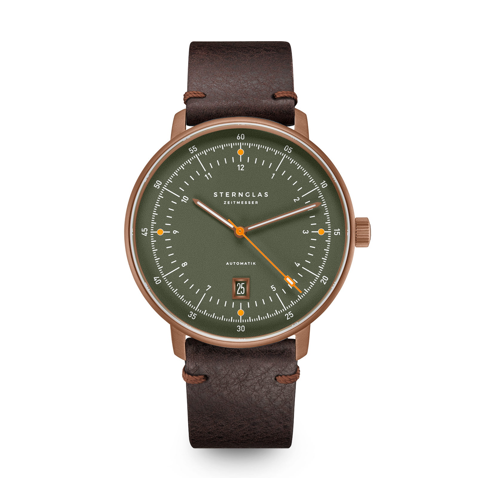 sternglas-hamburg-pro-automatik-uhr-dunkelgr-n-42-mm-leder image 1