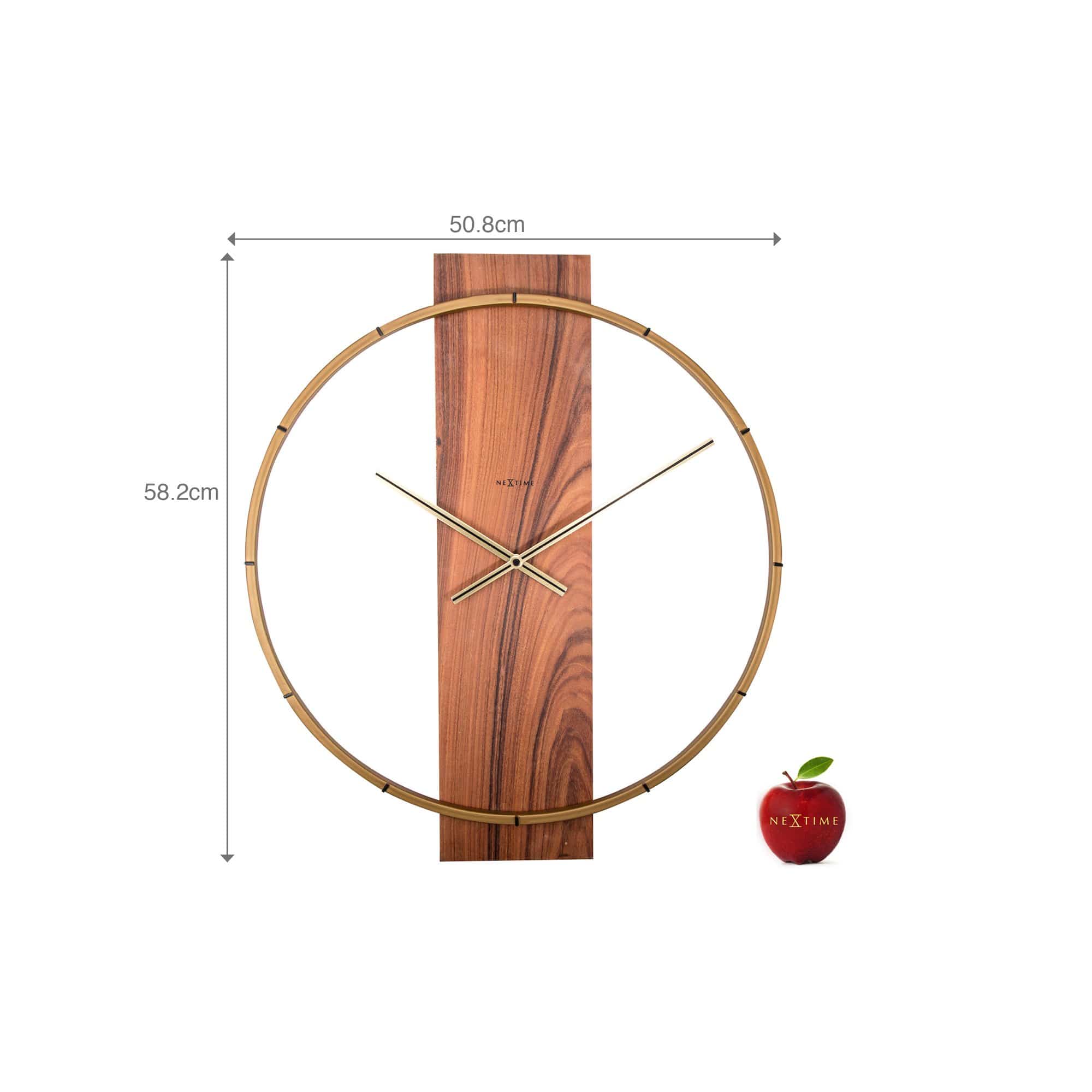 nextime-carl-wanduhr-58-5-x-50-5-cm-holz-edelstahl image 5