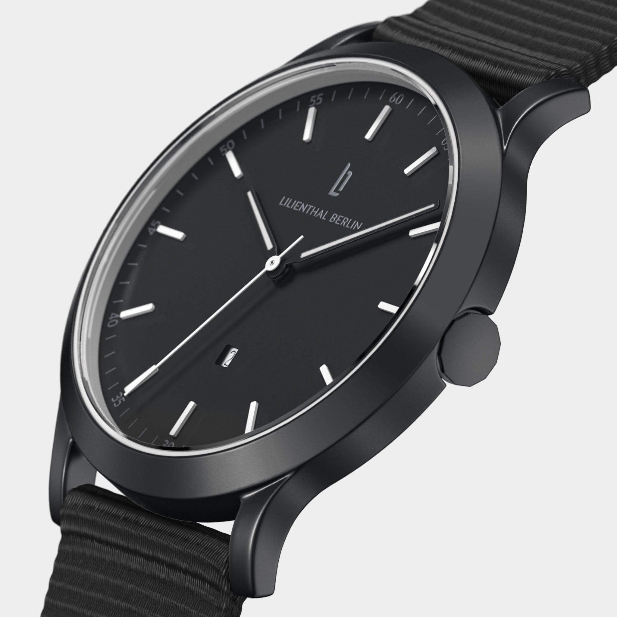 lilienthal-berlin-huxley-herrenuhr-black-white-5-atm image 2