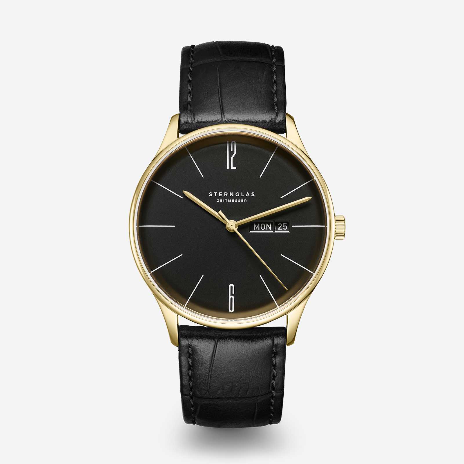 sterngas-berlin-pianoschwarz-unisex-uhr-38-mm-leder image 1