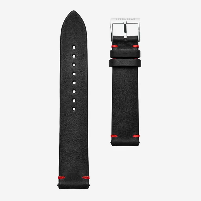 sternglas-vintage-20-lederarmband-nero-rot-20-mm image 1