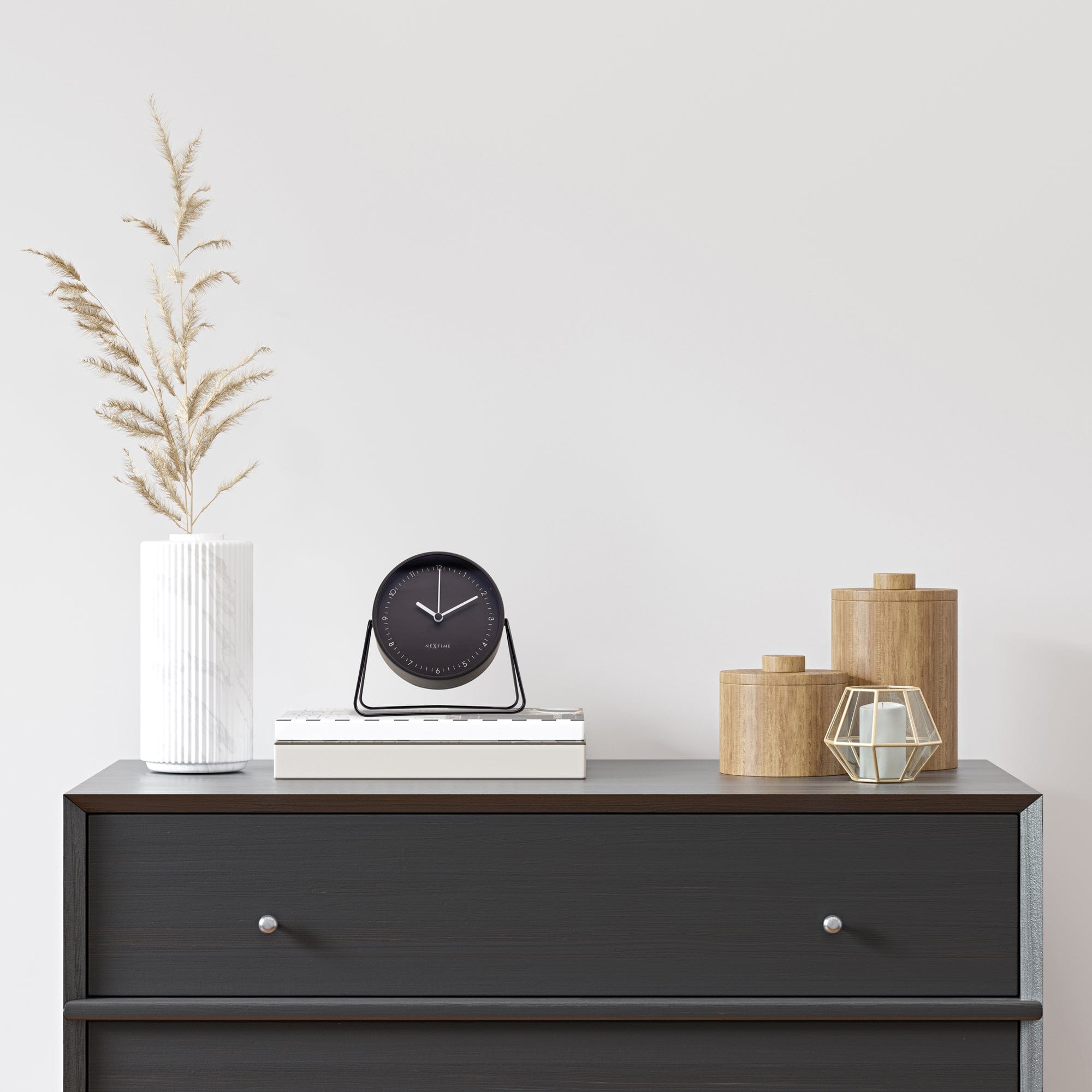 nextime-berlin-table-tischwecker-14x13x7-cm-lautlos-metall-schwarz-grau image 7
