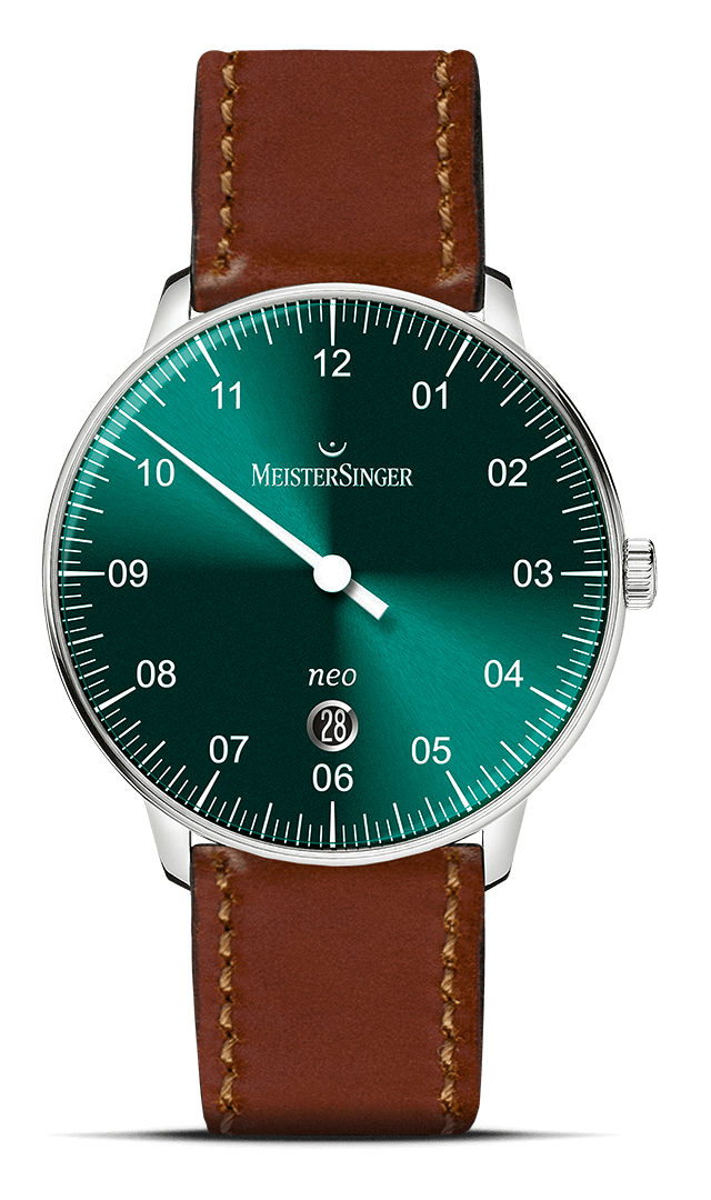 meistersinger-neo-plus-sonnenschliff-gr-n-einzeigeruhr image 1