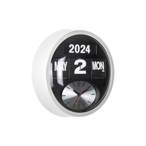 karlsson-round-flip-wanduhr-wei-32-6-x-32-6-cm-32-6-cm image 6