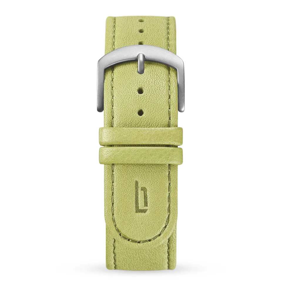 lilienthal-berlin-leather-armband-light-green-leder-uhrenarmband image 1