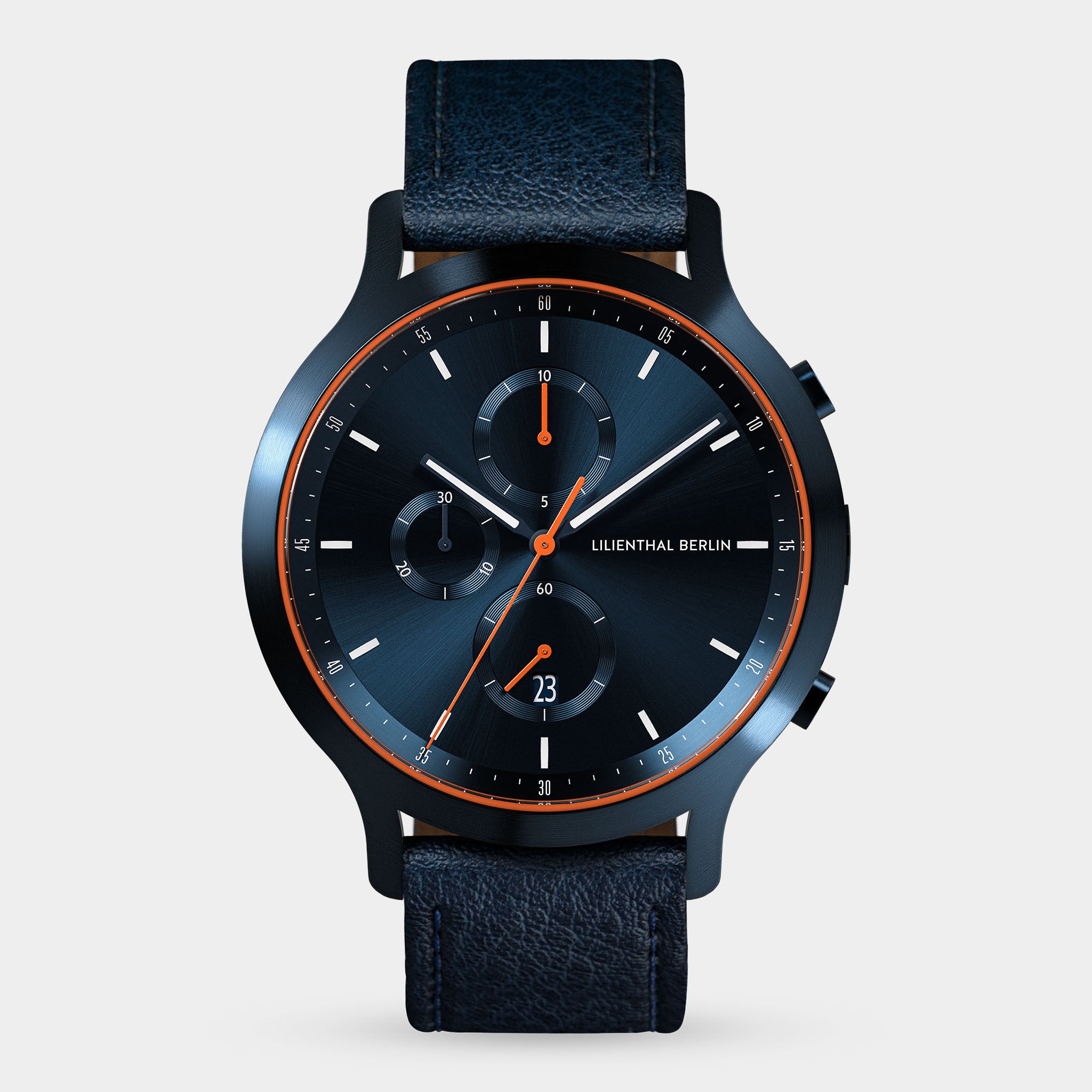 lilienthal-berlin-chronograph-armbanduhr-blue-orange-2 image 1