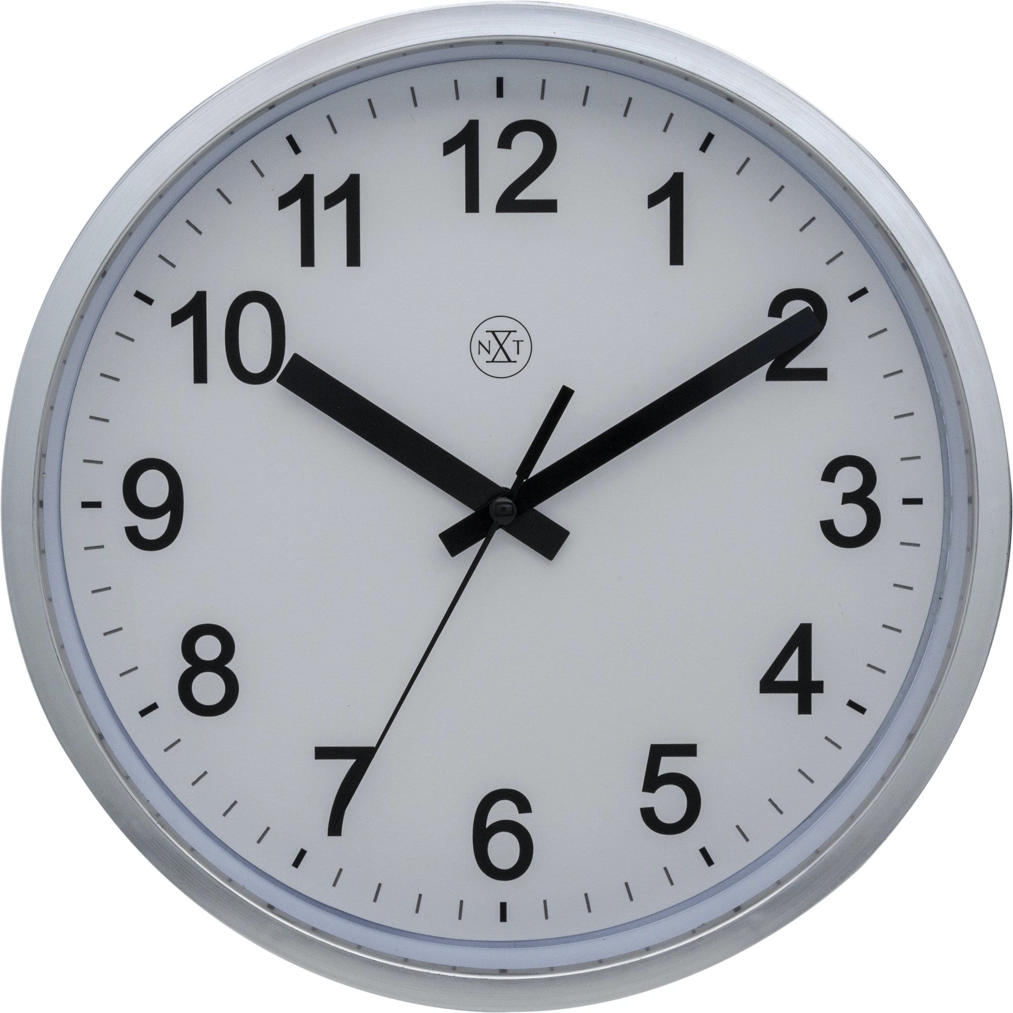 nextime-robust-wanduhr-25-5-cm-kunststoff-wei-silber image 6