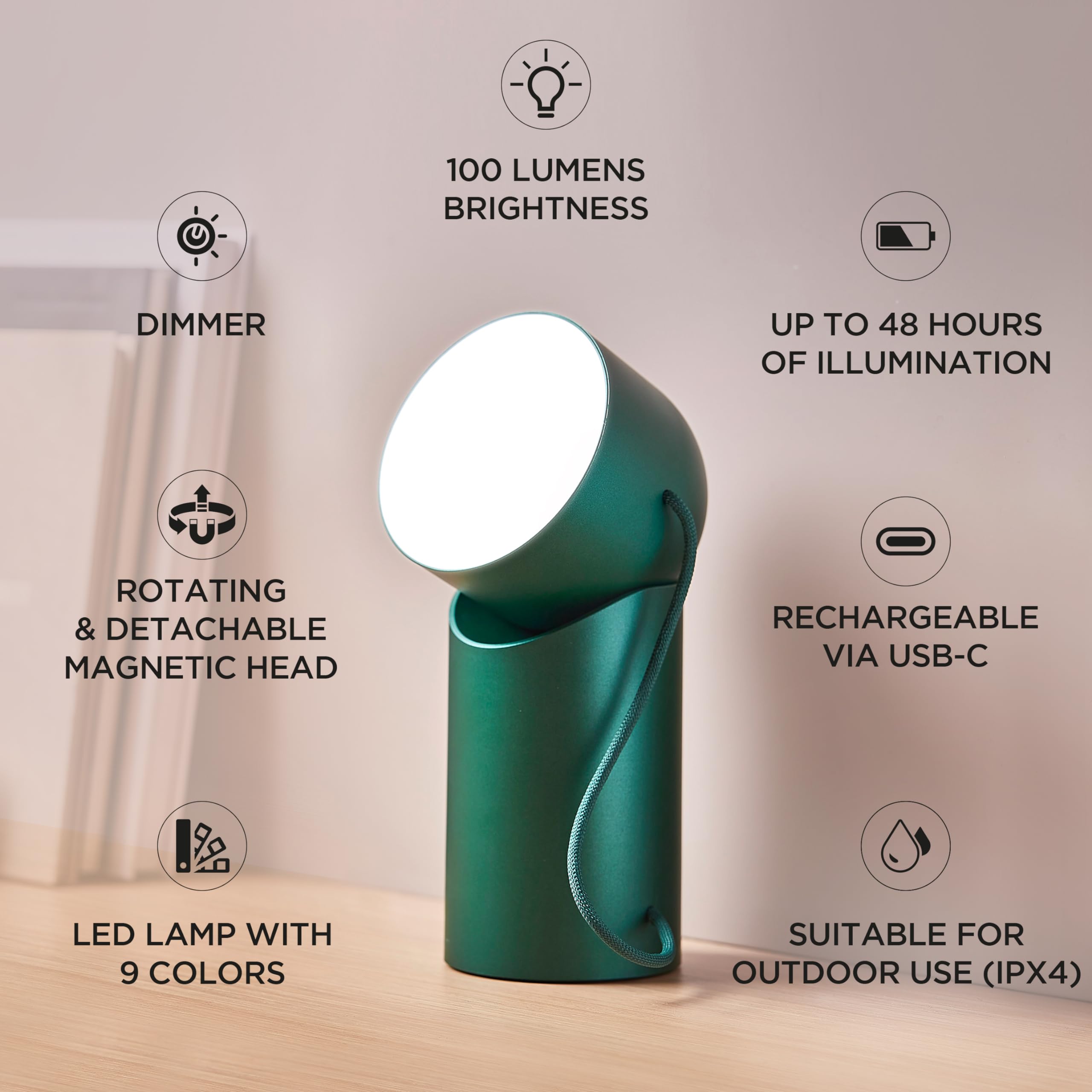 lexon-orbe-led-tischlampe-wiederaufladbar-mint-magnetisch-drehbar image 5