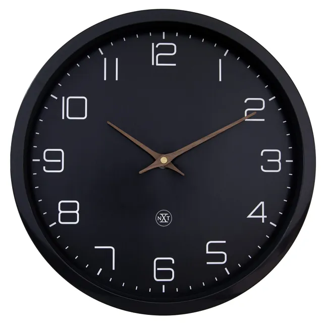 nextime-eco-wanduhr-30-cm-analog-lautlos-beige-aus-papier-bio-kunststoff image 1
