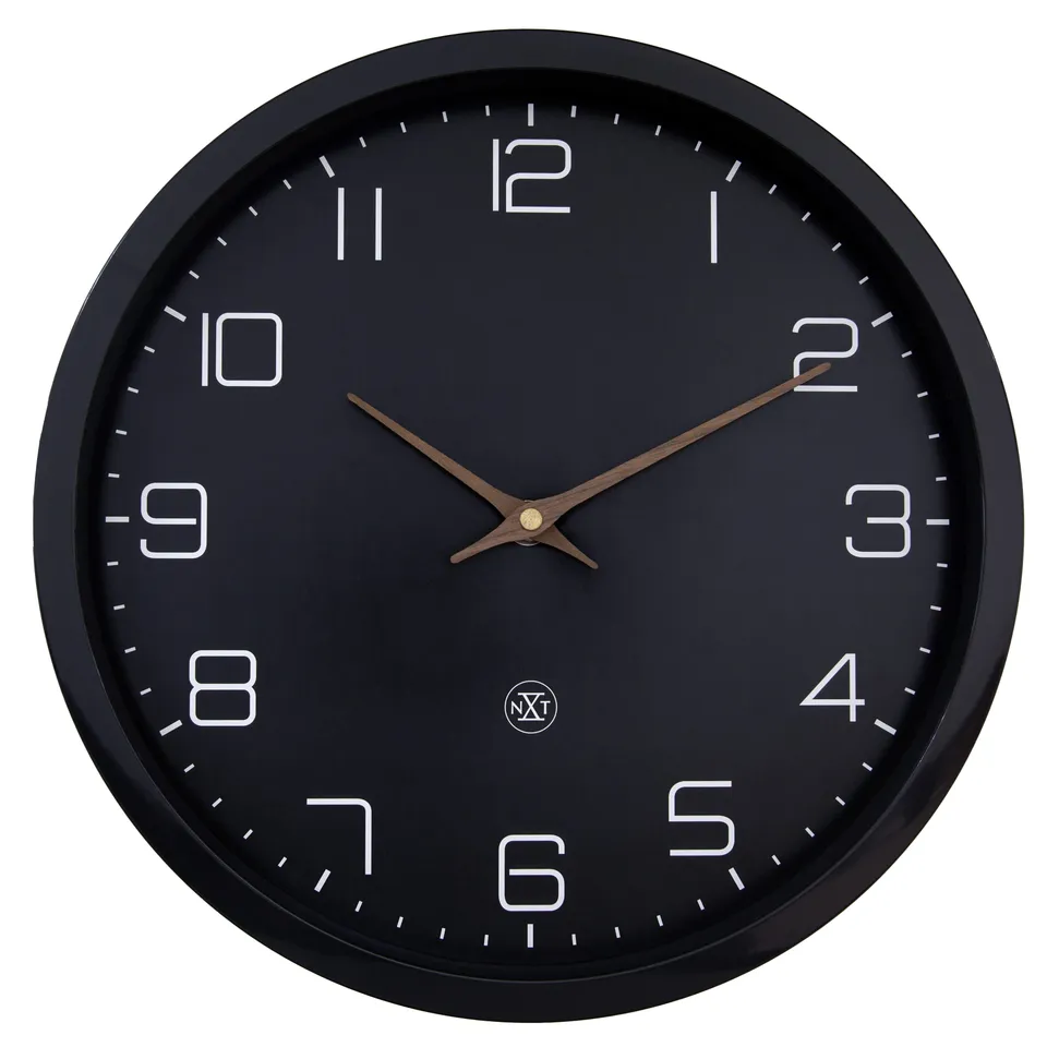 nextime-eco-wanduhr-30-cm-analog-lautlos-beige-aus-papier-bio-kunststoff image 1