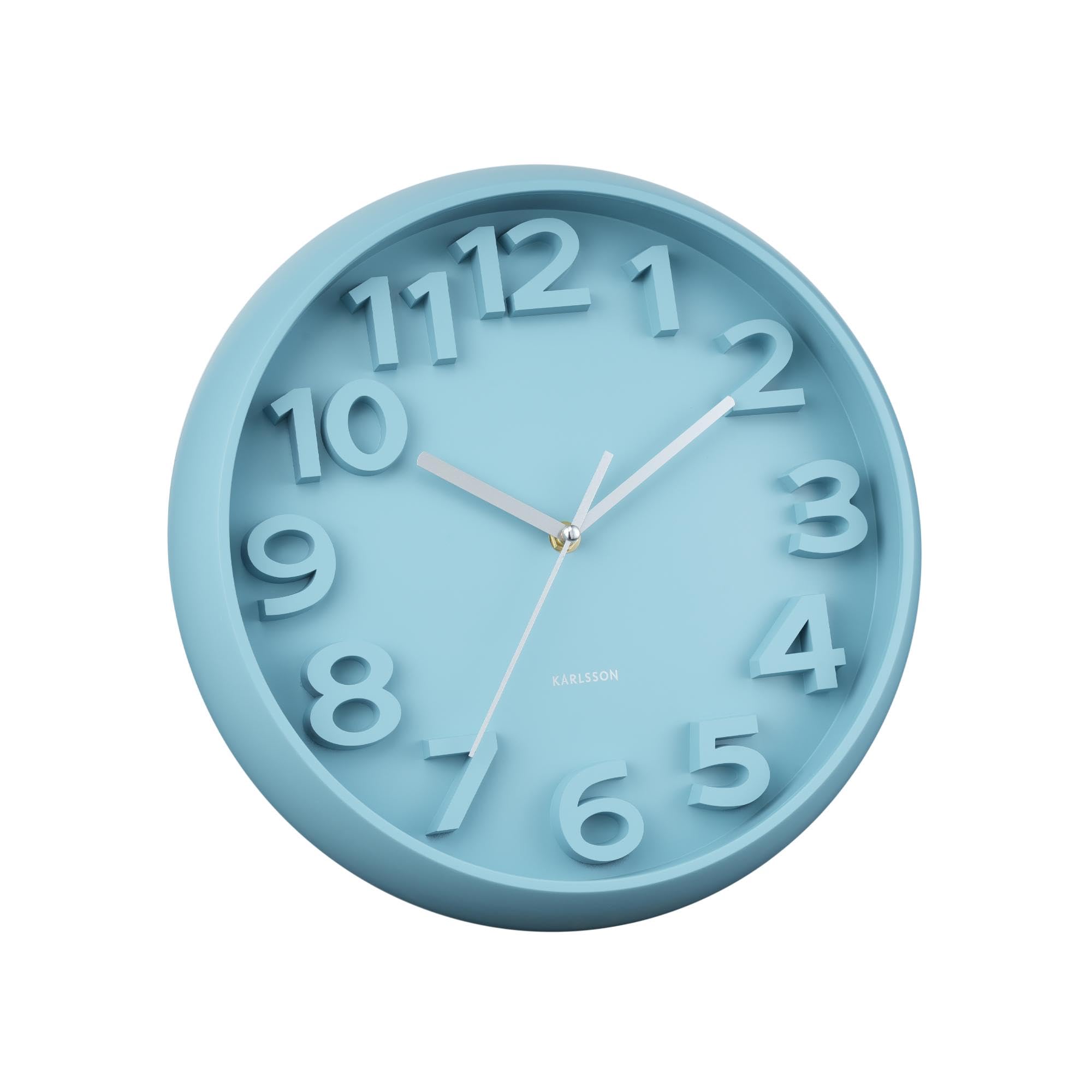karlsson-elevated-classic-numbers-wanduhr-nebeliges-blau-33-5x33-5-cm image 4