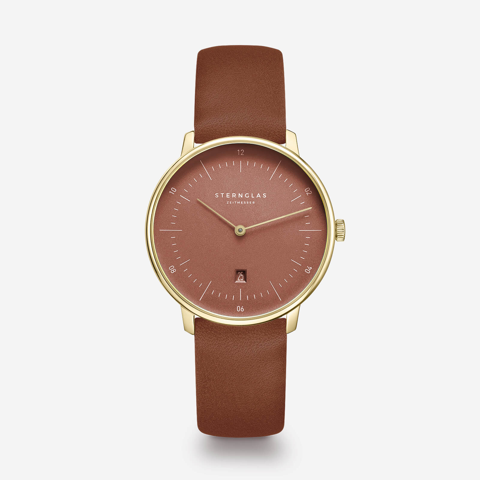 sternglas-naos-xs-edition-flora-damenuhr-33mm-terracotta-leder image 1