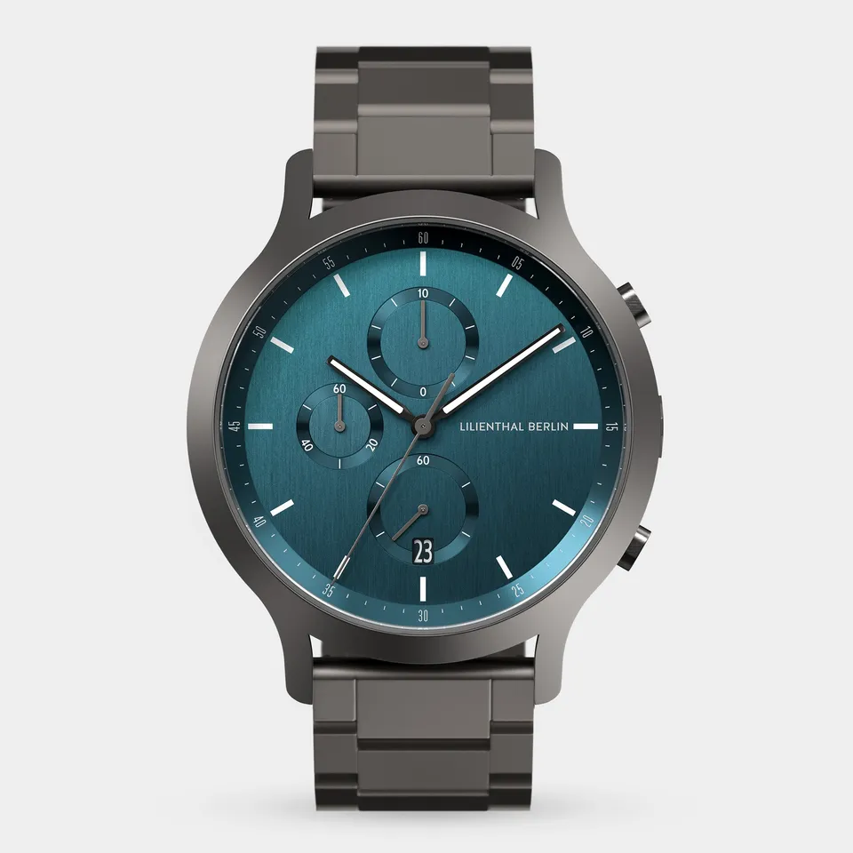 lilienthal-berlin-chronograph-myth-petrol-chrono-uhr image 1