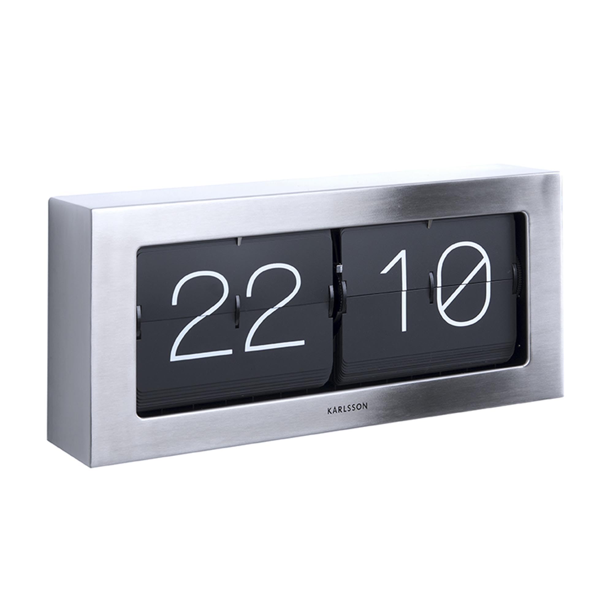 karlsson-boxed-flip-wand-und-tischuhr-geb-rsteter-stahl-37-cm image 3