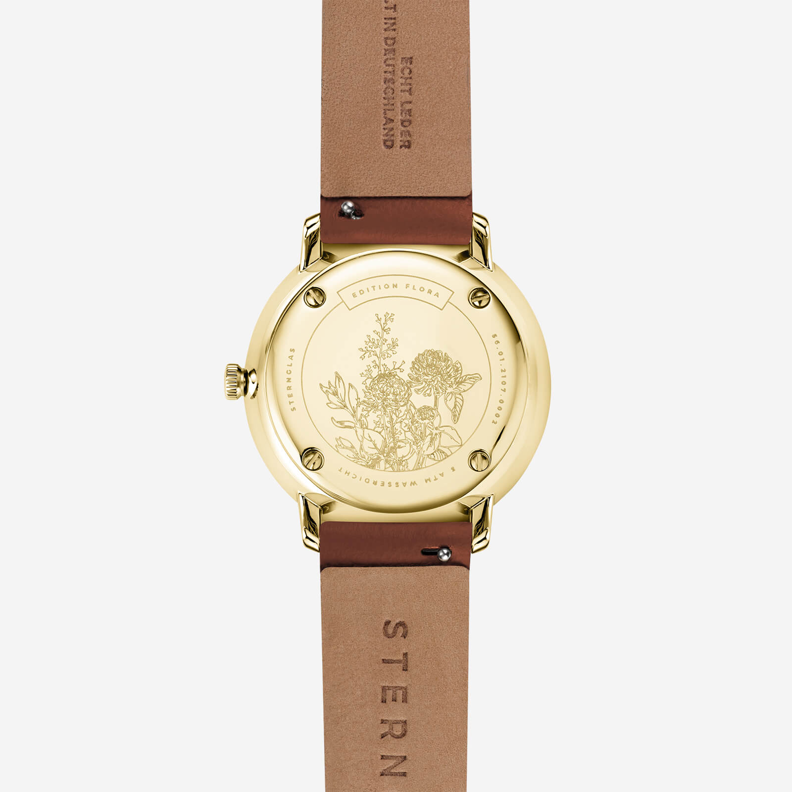 sternglas-naos-xs-edition-flora-damenuhr-33mm-terracotta-leder image 7