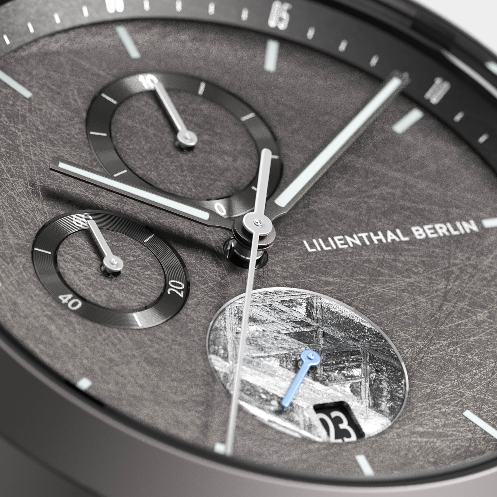 lilienthal-berlin-chronograph-meteorite-cosmic-gray-meteoritenuhr image 4