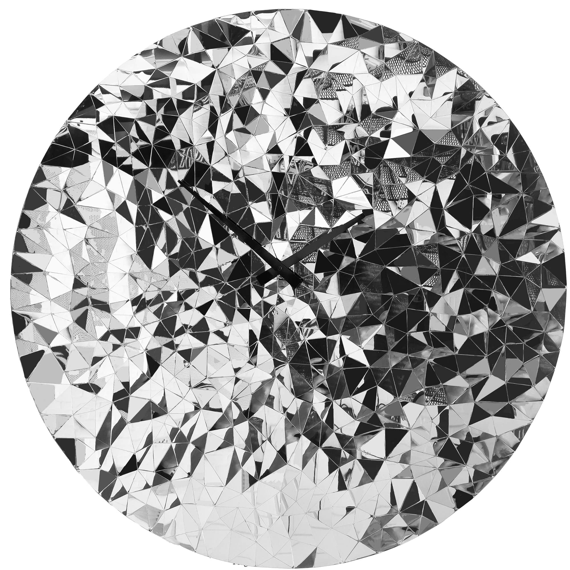 nextime-fragments-wanduhr-analog-80-cm-edelstahl-lautlos image 1