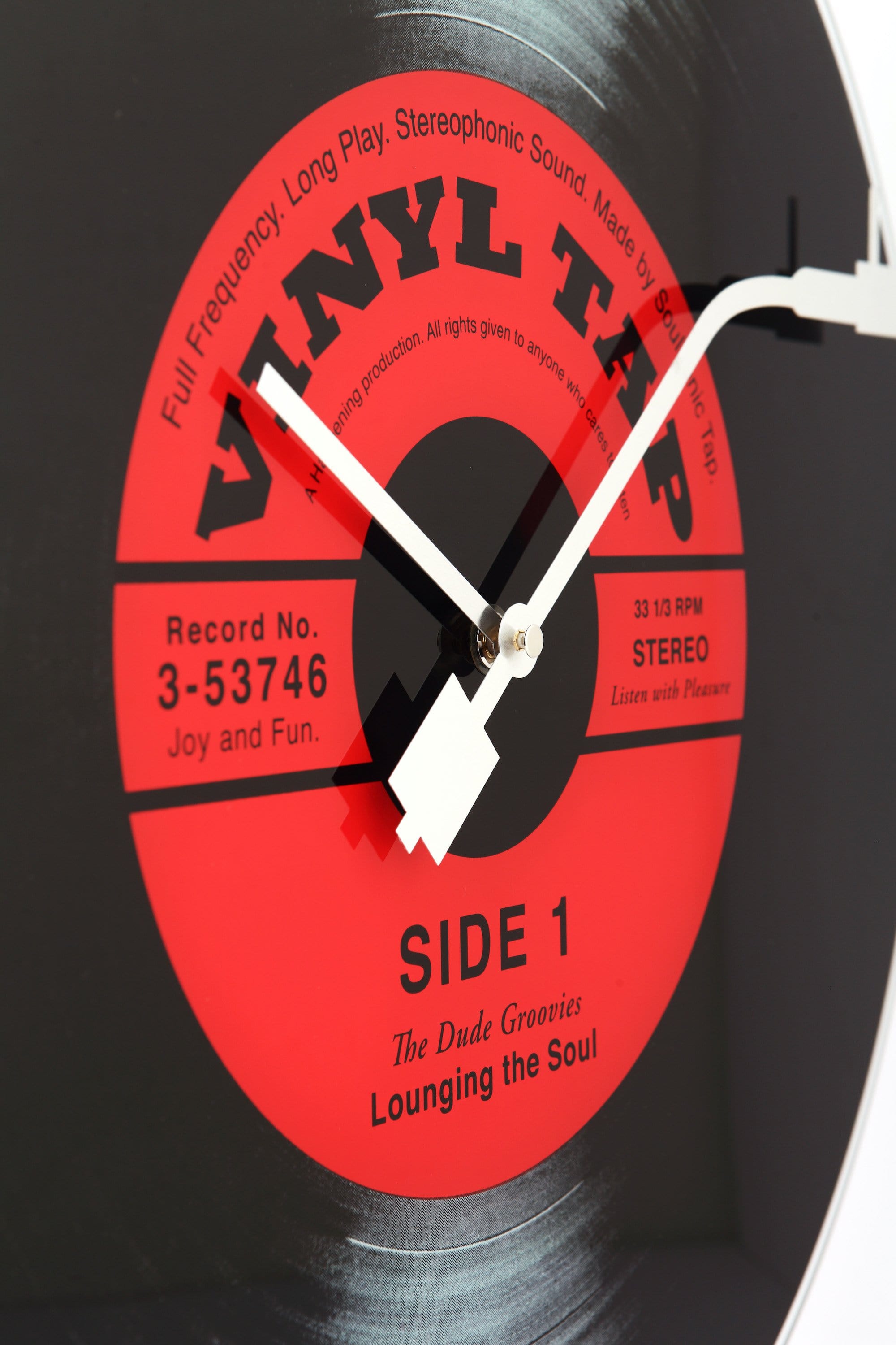 nextime-vinyl-tap-wanduhr-43-cm-lautlos-glas-lp-design-schwarz image 8