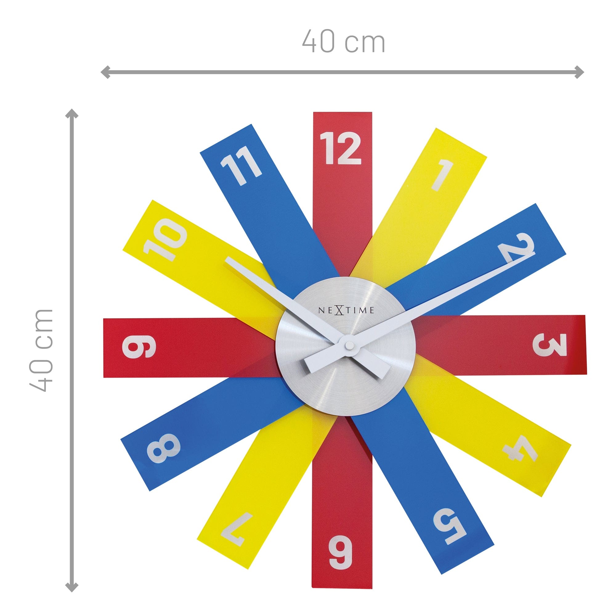 nextime-plexi-wanduhr-40-cm-silent-acryl-metall-schwarz-multicolor image 5