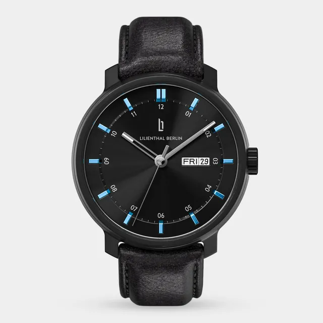 lilienthal-berlin-neolux-day-date-automatikuhr-black-blue image 1