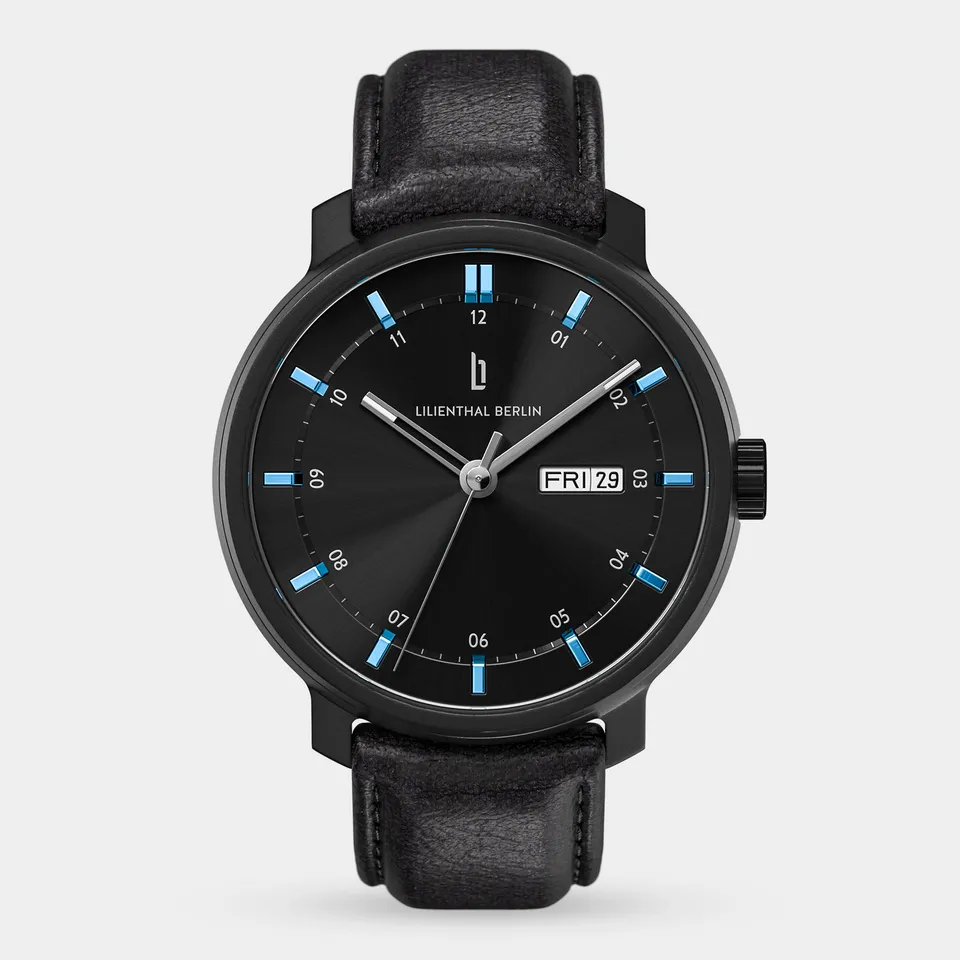 lilienthal-berlin-neolux-day-date-automatikuhr-black-blue image 1