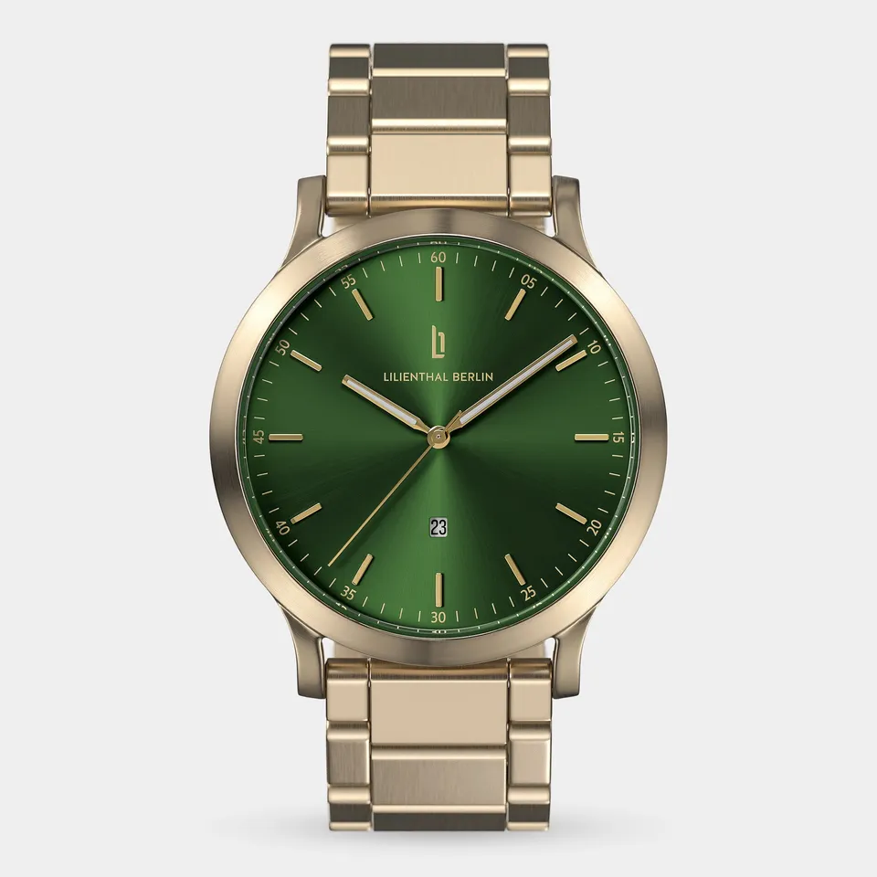lilienthal-berlin-huxley-beige-gold-green-armbanduhr-40-mm image 1