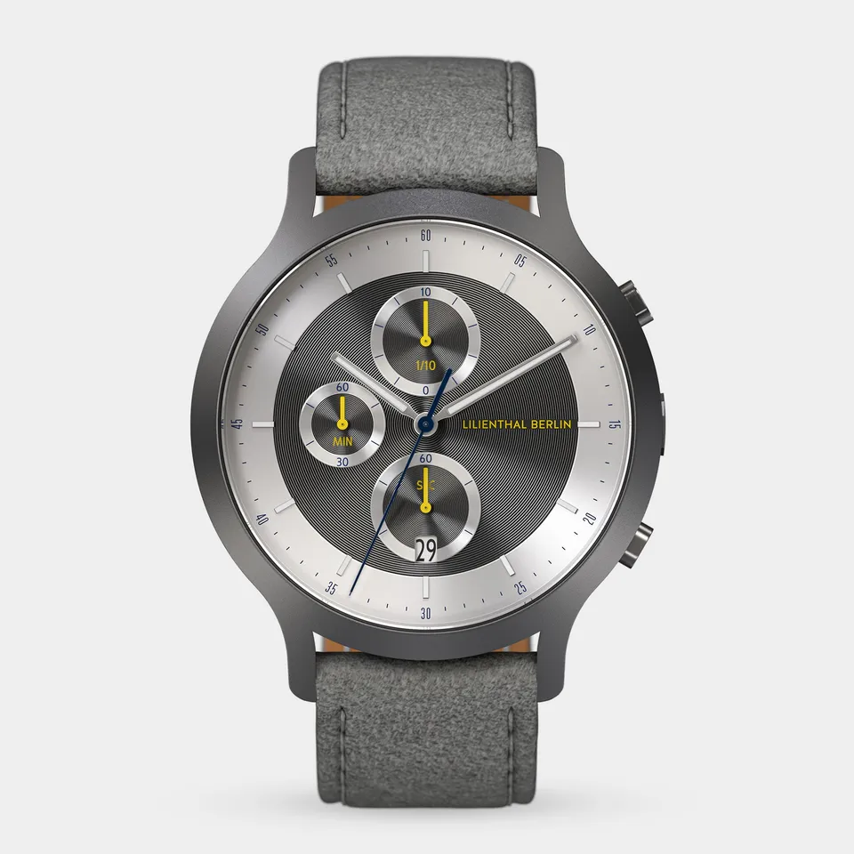 lilienthal-berlin-chronograph-lp-dark-silver-white-chronograph image 1