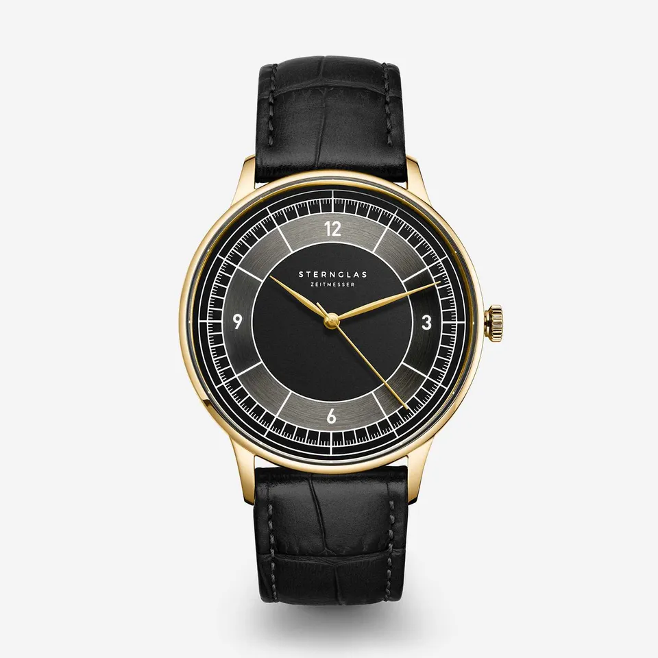 sternglas-sedius-herrenuhr-40mm-schwarz-leder image 1