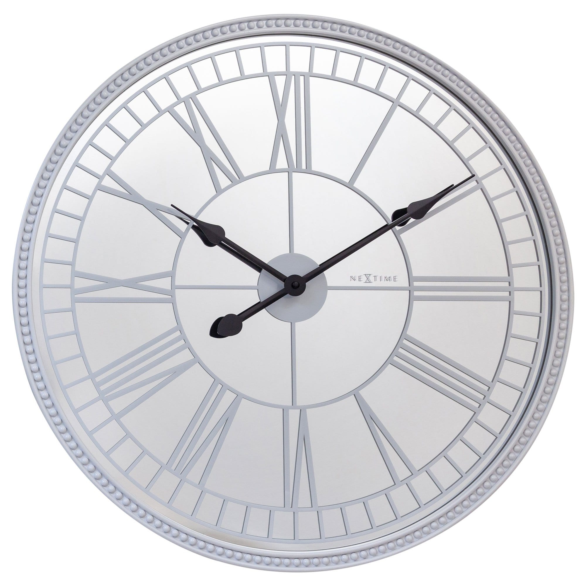 nextime-cleopatra-s-mirror-wanduhr-56-cm-glas-spiegel-wei image 1