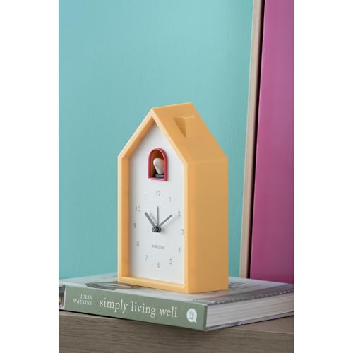 karlsson-modern-cuckoo-wecker-leuchtendes-gelb-6x12x20-cm image 8