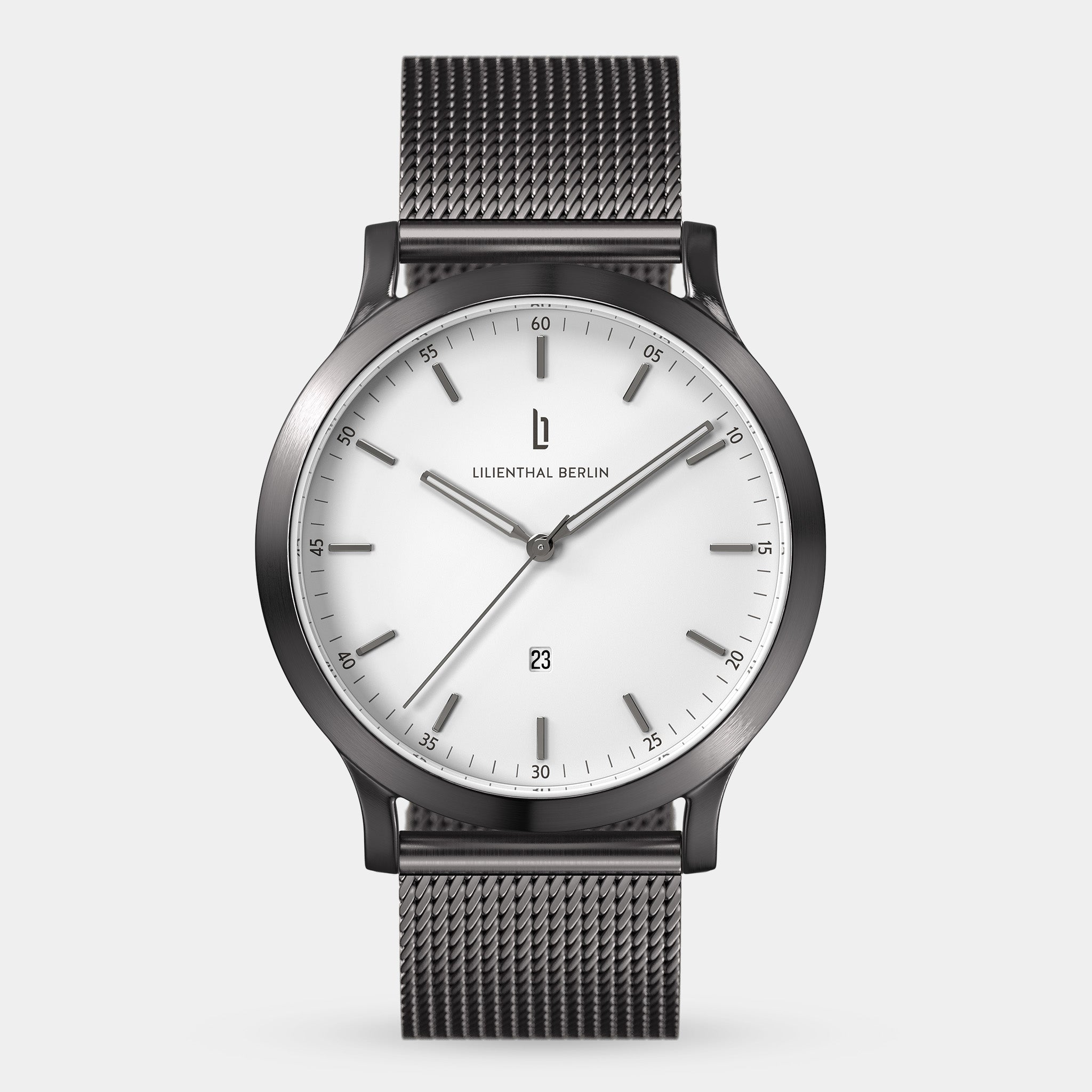 lilienthal-berlin-huxley-dark-silver-white-armbanduhr image 1