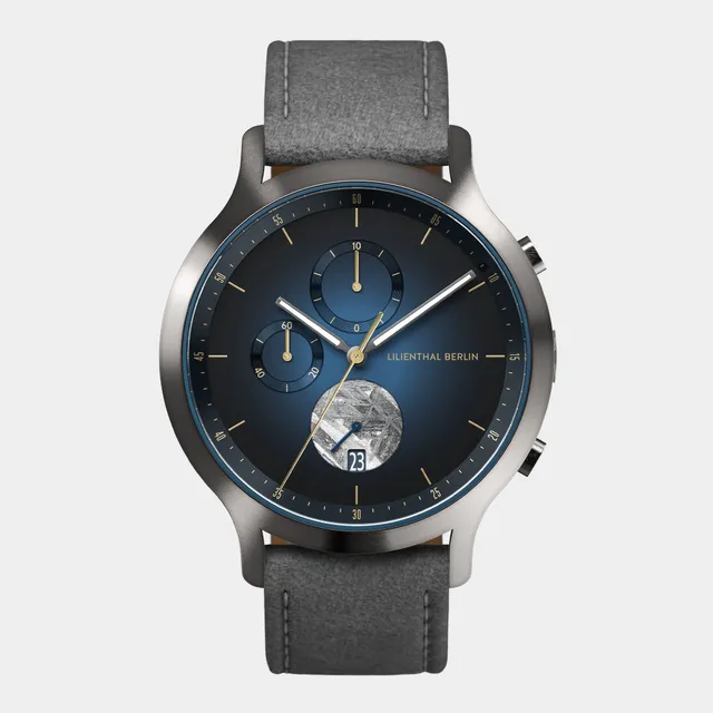 lilienthal-berlin-chronograph-meteorite-uhr-midnight-gold image 1