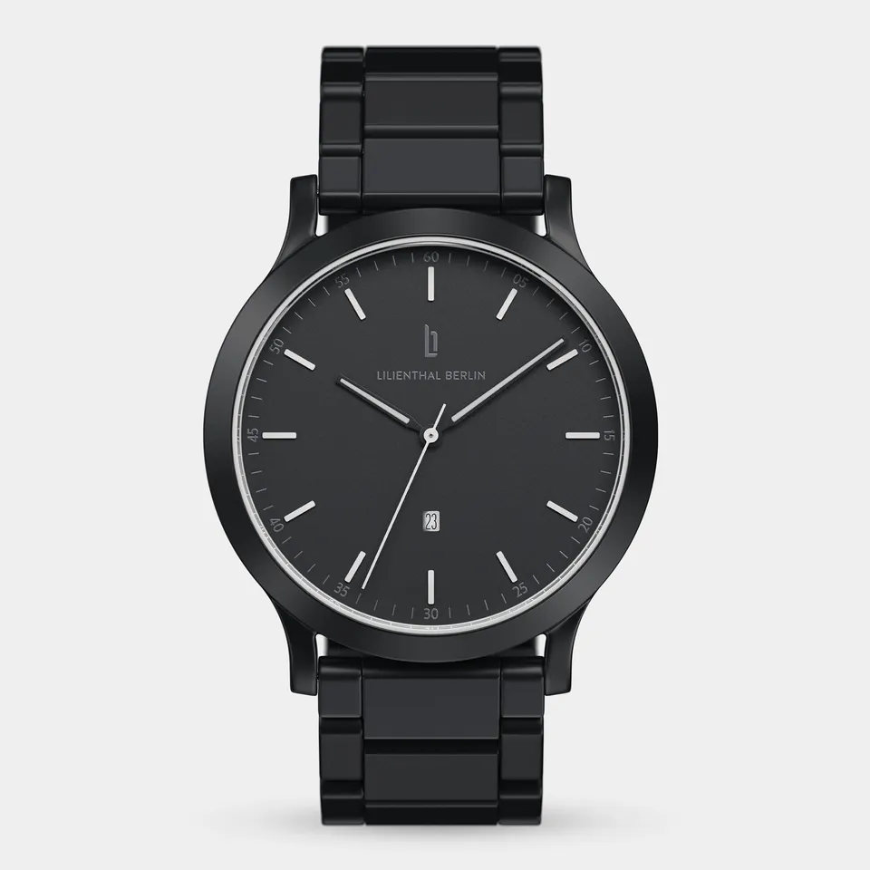 lilienthal-berlin-huxley-black-white-unisex-uhr image 1